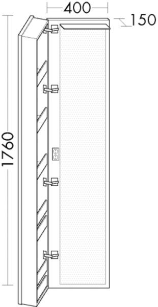 Burgbad Ganzkörperspiegel Lin20 HGL 1760x400x150 Trend-/RAL-Farbe Hochglanz, SPQM040LF5374 SPQM040LF5374 Image