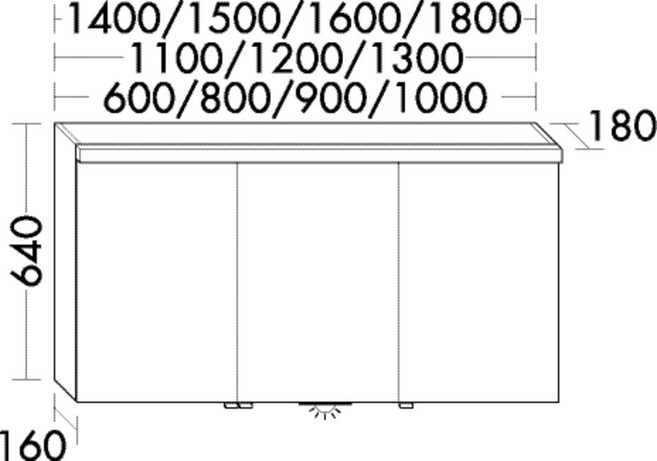 Burgbad Spiegelschrank Sys30 PG4 Sana 640x1200x180 Trend-/RAL-Farbe Ultramatt, SPRV120RF5773 SPRV120RF5773 Image