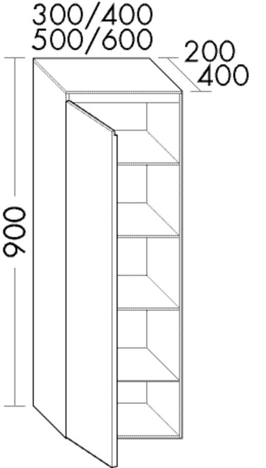 Burgbad Halbhochschrank rc40 Eiche Authentic/Schwarz Matt, UHEU030RF4608A0127 UHEU030RF4608A0127 Image