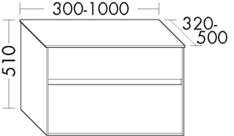 Burgbad Unterschrank rc40 Trend-/RAL-Farbe Ultramatt/Eiche Schwarz, USHP060F5764A0106 USHP060F5764A0106 Image