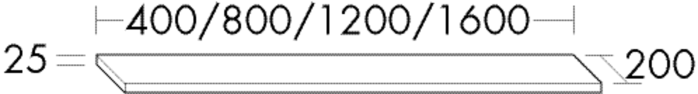 Burgbad Wandablage Crono HGL 25x400x200 Grau Hochglanz, WA4065F1802 WA4065F1802 Image