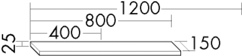 Burgbad Wandablage Cube PG3 25x1200x150 Anthrazit Hochglanz, WAAI120F3805 WAAI120F3805 Image