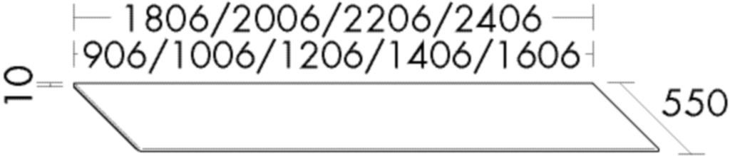 Burgbad Konsolenplatte KPFL.Hgl/Furn. 10x1806x550 Schilf Hochglanz, WPDF180A0048 WPDF180A0048 Image