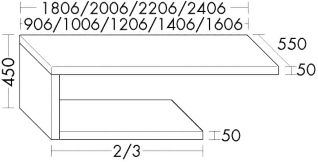 Burgbad Konsolenplatte KPFL.Matt 450x906x550 Trendfarbe Matt, WPDJ090RA0319 WPDJ090RA0319 Image