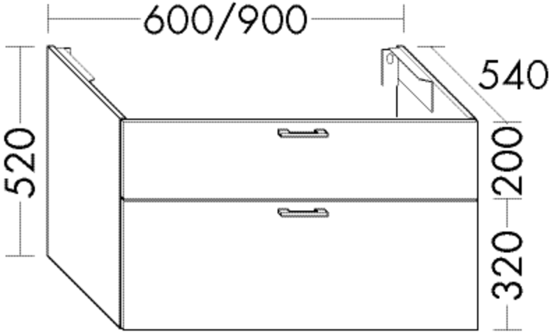 Burgbad Waschtischunterschrank Sys30 PG1 Aqua 520x700x540 Basaltgrau Matt, WVIE070F1720 WVIE070F1720 Image