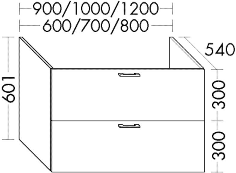 Burgbad Waschtischunterschrank Sys30 PG1 Aqua 601x700x540 Marone Dekor Trüffel, WWCA070F1718 WWCA070F1718 Image
