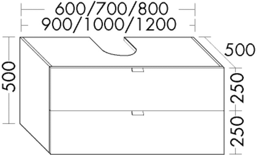 Burgbad Waschtischunterschrank rc40 System PG2 500x800x500 Dunkelgrau Ultramatt, WWNG080F5780 WWNG080F5780 Image