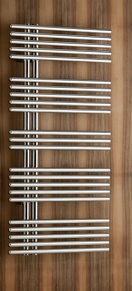 Caleido Pavone single Badheizkörper (Betrieb rein elektrisch), B: 610 mm x H: 1402 mm 615014E-braunsatin Image