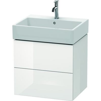 Duravit L-Cube Waschtischunterbau wandhängend Weiß Hochglanz 584x459x544 mm - LC627502222 LC627502222