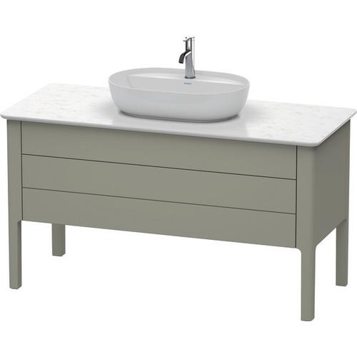 Duravit Luv Konsolenwaschtischunterbau bodenstehend Stein Grau Seidenmatt 1338x570x743 mm - LU956609 LU956609292