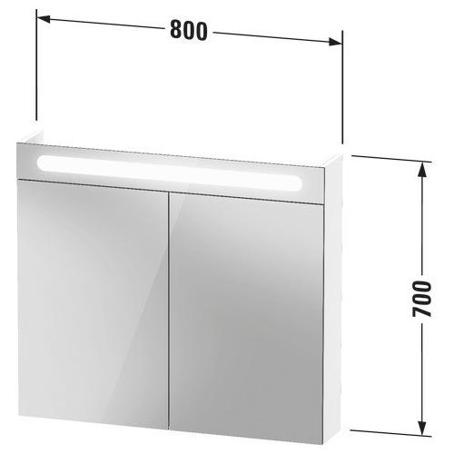 Duravit Duravit No.1 Spiegelschrank Weiß 800x148x700 mm - N17921000000000 N17921000000000