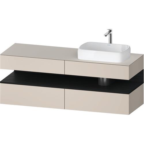 Duravit Qatego Konsolenwaschtischunterbau wandhängend Taupe Matt 1600x550x600 mm - QA4778016910010 QA4778016910010