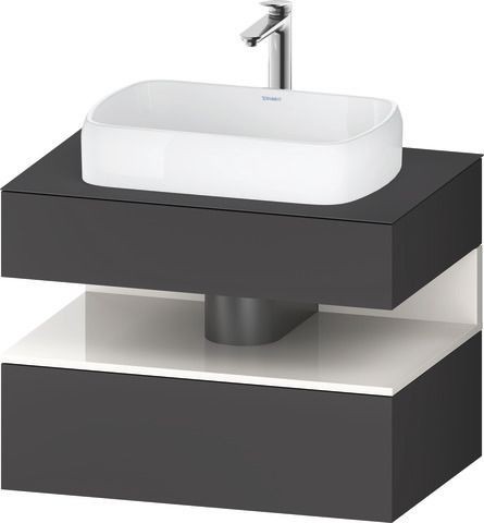 Duravit Qatego Konsolenwaschtischunterbau wandhängend Graphit Matt 800x550x600 mm - QA4730022490010 QA4730022490010 Image