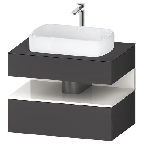 Duravit Qatego Konsolenwaschtischunterbau wandhängend Graphit Matt 800x550x600 mm - QA4730022490010 QA4730022490010