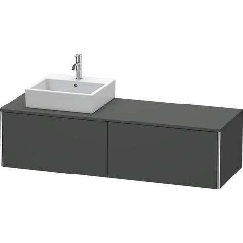 Duravit XSquare Konsolenwaschtischunterbau wandhängend Graphit Matt 1600x548x400 mm - XS4904L4949 XS4904L4949