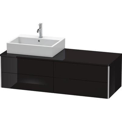 Duravit XSquare Konsolenwaschtischunterbau wandhängend Schwarz Hochglanz 1400x548x400 mm - XS4913L40 XS4913L4040