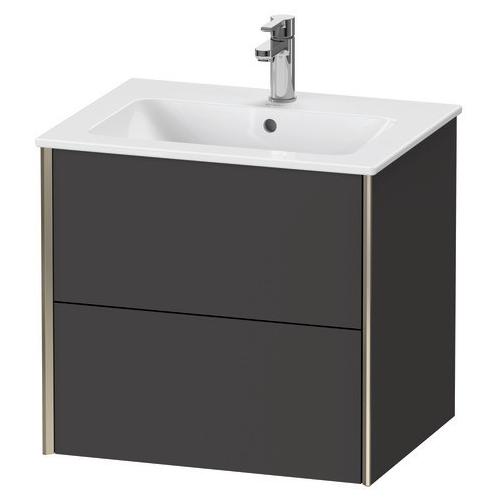 Duravit XViu Waschtischunterbau wandhängend Graphit Supermatt 610x480x560 mm - XV41250B1800E00 XV41250B1800E00