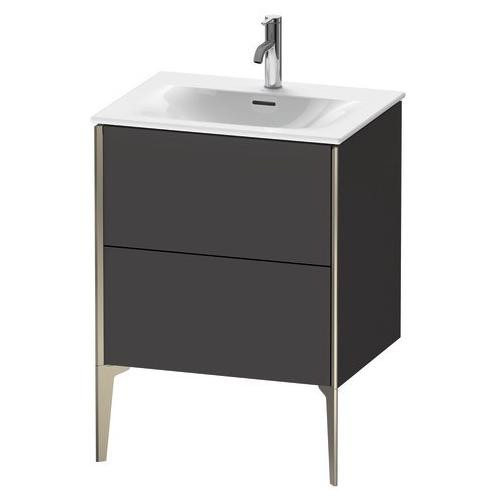 Duravit XViu Waschtischunterbau bodenstehend Graphit Supermatt 610x480x591 mm - XV43000B180 XV43000B180