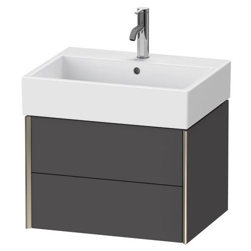 Duravit XViu Waschtischunterbau wandhängend Graphit Matt 584x454x397 mm - XV43340B1490A00 XV43340B1490A00