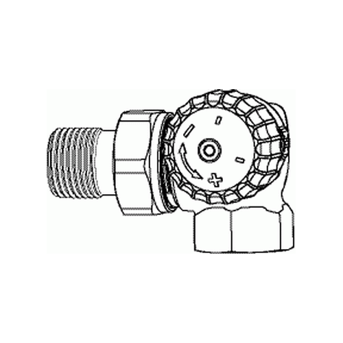 Heimeier Winkel-Eck-Ventilunterteil V-Exakt 2, rechts, 1/2