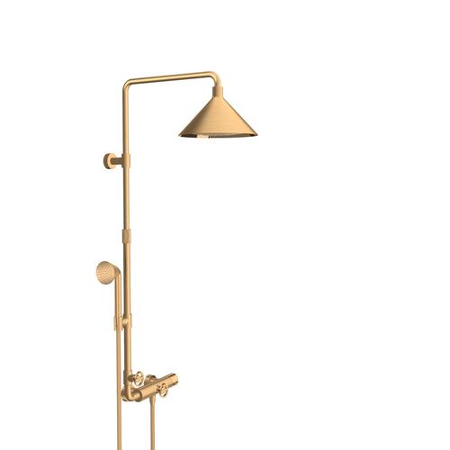 Hansgrohe Showerpipe Axor Front Brushed Brass 26020950