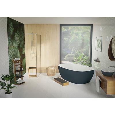 Hoesch Badewanne iSensi Oval 1900x1200 Monolith Überlaufschlitz, BiColor Weiß-Grau, 3823.112 3823.112 Image