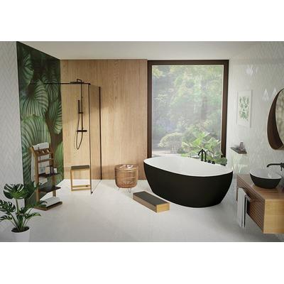 Hoesch Badewanne iSensi Oval 1800x800 Monolith Befüllung Chrom, BiColor Weiß-Schwarz, 3851.111 3851.111 Image