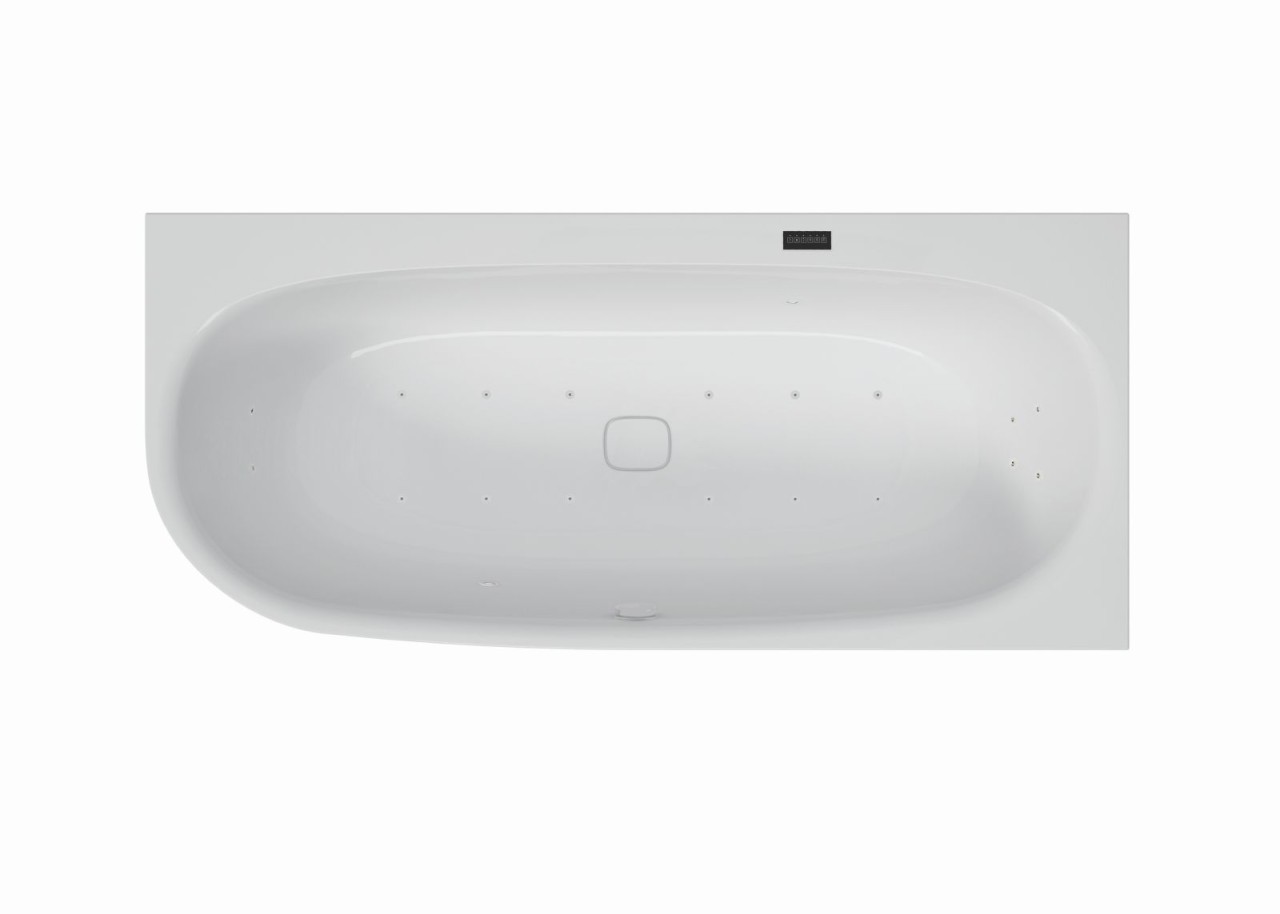 Hoesch Whirlpool iSensi Eck 1700x750 Monolith re. Befüllung Weiß, BiColor Weiß-Schwarz, 3885i.111310 3885i.111310001 Image