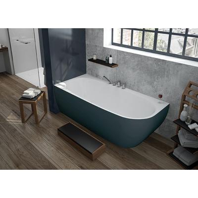 Hoesch Badewanne iSensi Eck 1700x750 Monolith li. Überlauf, BiColor Weiß-Grau, 3915.112 3915.112 Image