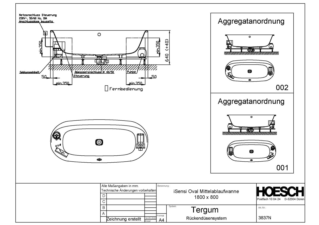 Hoesch Whirlpool iSensi Trapez 1800x1200 links Tergum, Weiß/verchromt/Motor links, 3962N.010305002 3962N.010305002 Image
