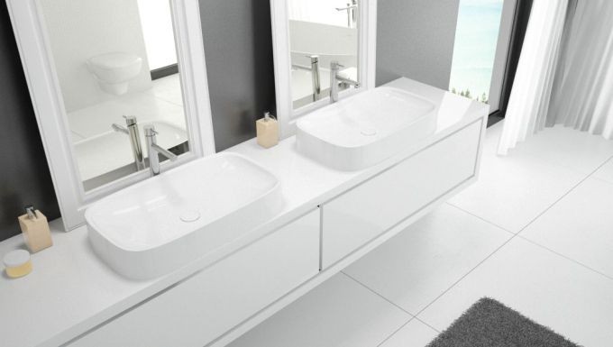 Hoesch Waschbecken LaSenia 600x350 Material Solique, Weiß, 4521.010 4521.010 Image