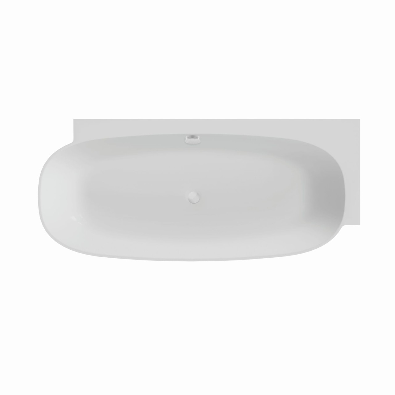 Hoesch Badewanne LaBrillante 1800x800 Ecke Rechts Weiß-Schwarz, mit Überlaufbefüllung, 4535.111 4535.111 Image