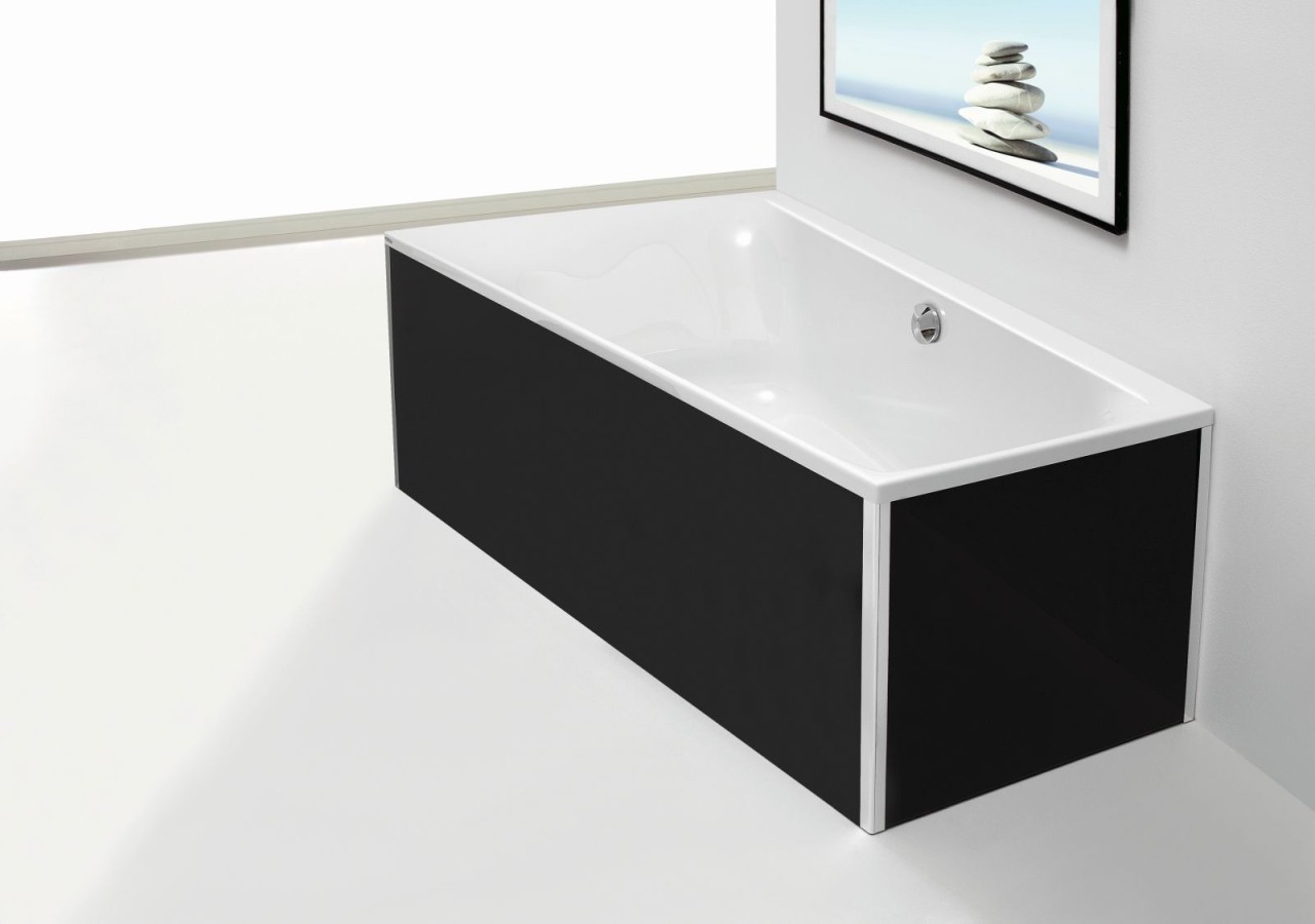 Hoesch Glasverkleidung Schwarz Vorwand WW iSensi Trapez 1800x1200 links, 49443.552 49443.552 Image