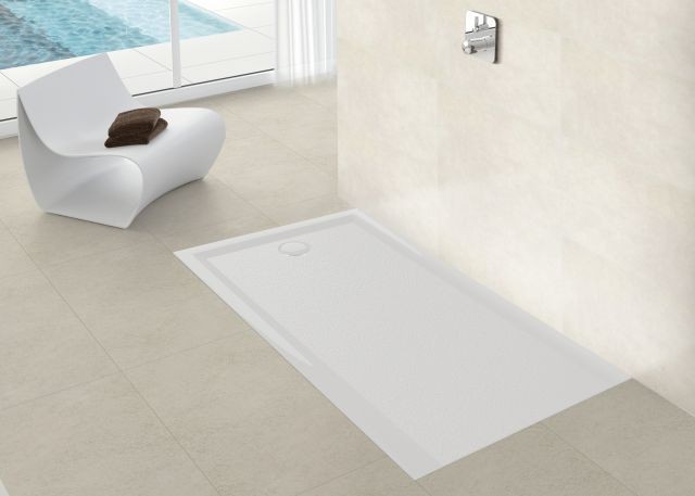 Hoesch Duschwanne Muna S 1400x800x30 mit Antirutsch, Material Solique, Weiß, 4257.010 4257.010 Image