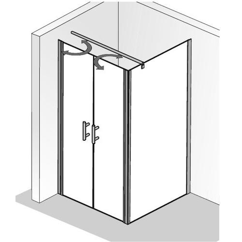 HSK Favorit Nova Pendeltür mit Seitenwand 138xxx139xxx