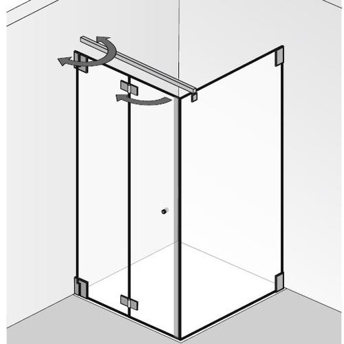 HSK K2.18 Drehfalttür mit Seitenwand K2.18