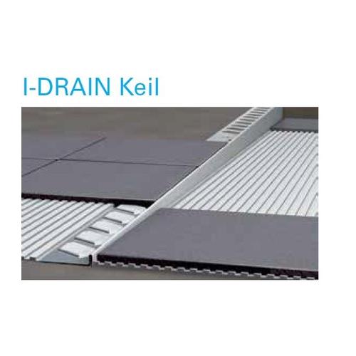 I-DRAIN Keil rechts 0,98 m, Edelstahl, gebürstet,h1 12,5mm,h2 24mm ID754125L