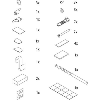 Kermi ZBDI018 Set Montagekleinteile, weiss, 2533292 2533292 Image