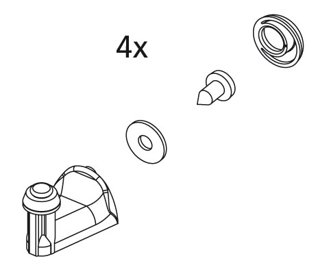 Kermi EBIN014 Set Führungshaken, weiss, 2533895 2533895 Image