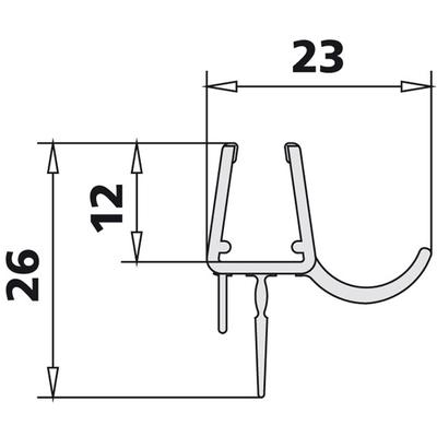 Kermi 3249 2x Dichtleiste GI 1216 9B, Länge: 550 mm, 2534062 2534062 Image