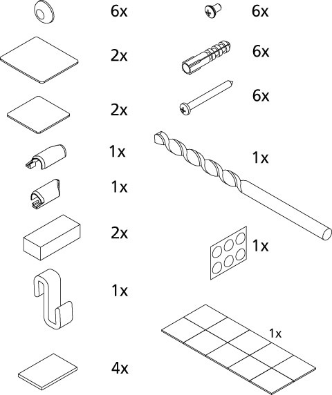Kermi EBLI005 Set Montagekleinteile, 2534876 2534876 Image