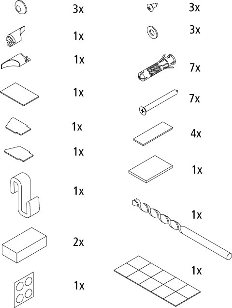 Kermi EBDI014 Set Montagekleinteile, weiss, 2534965 2534965 Image
