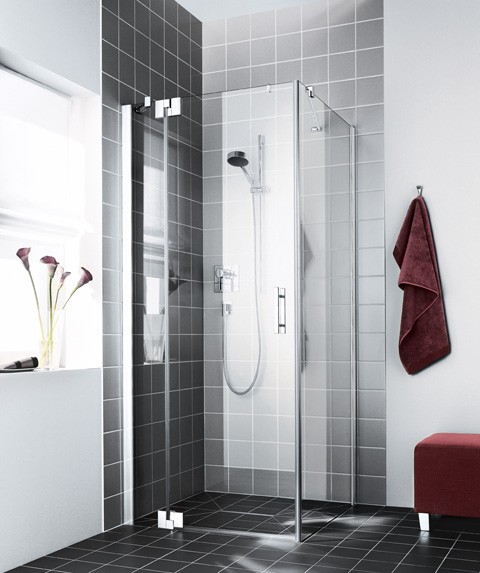 Kermi Pendeltür Filia XP 1WR 0830x2000, silber hochglanz, ESG Opaco, FX1WR08320VUK FX1WR08320VUK Image