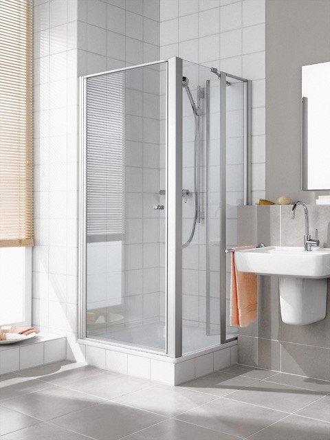 Kermi Schwingtür Ibiza 2000 STW 1000x1850, weiss, ESG klar mit KermiClean, I2STW100182PK I2STW100182PK Image