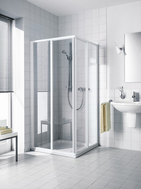 Kermi Eck-Halbteil Ibiza 2000 ED2 0800x2000, silber mattglanz, ESG Opaco, I2ED2080201UK I2ED2080201UK Image