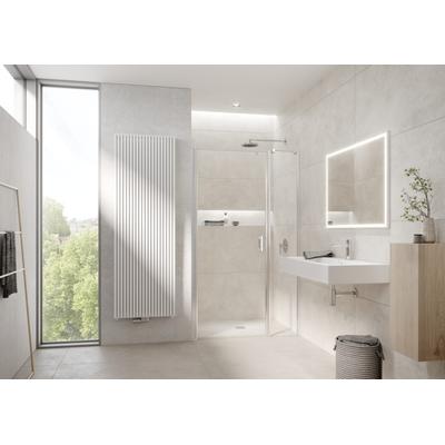 Kermi Pendeltür LIGA 1OL 1550x1850 BV: 1510-1560, silber hochglanz ESG klar mit KermiClean LI1OL15518VPK Image