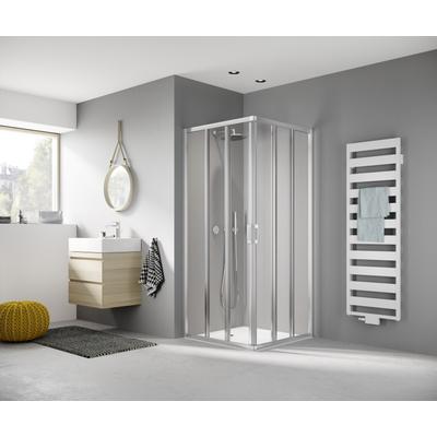Kermi Eck-Halbt. re Liga E3R 1200x1850 BV: 1175-1200, silber mattglanz ESG klar mit KermiClean LIE3R120181PK Image