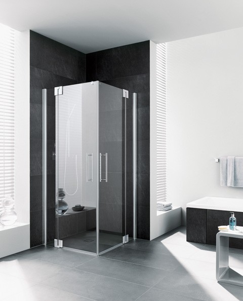 Kermi Eck-Halbteil links Pasa XP EPL 1230x2000, silber mattglanz, ESG Opaco mit KermiClean PXEPL123201YK Image