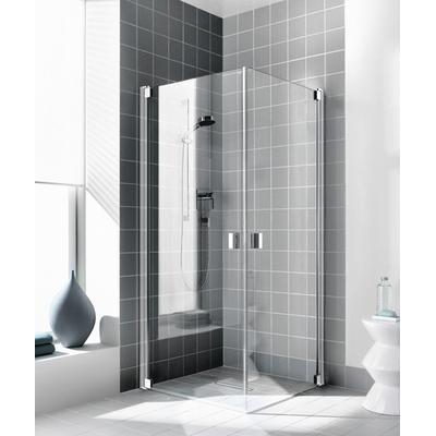 Kermi Eck-Halbteil links Raya 1EL 1000x2000, silber hochglanz, ESG Opaco mit KermiClean RA1EL10020VYK Image