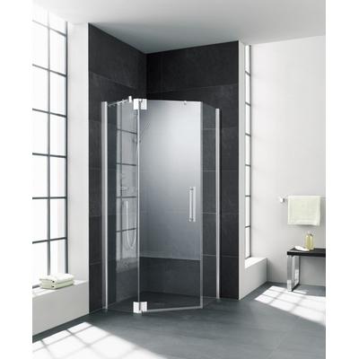 Kermi Fünfeck Pasa XP L53 1000x1850, silber hochglanz, ESG Opaco mit KermiClean, PXL53 PXL5310018VYK Image